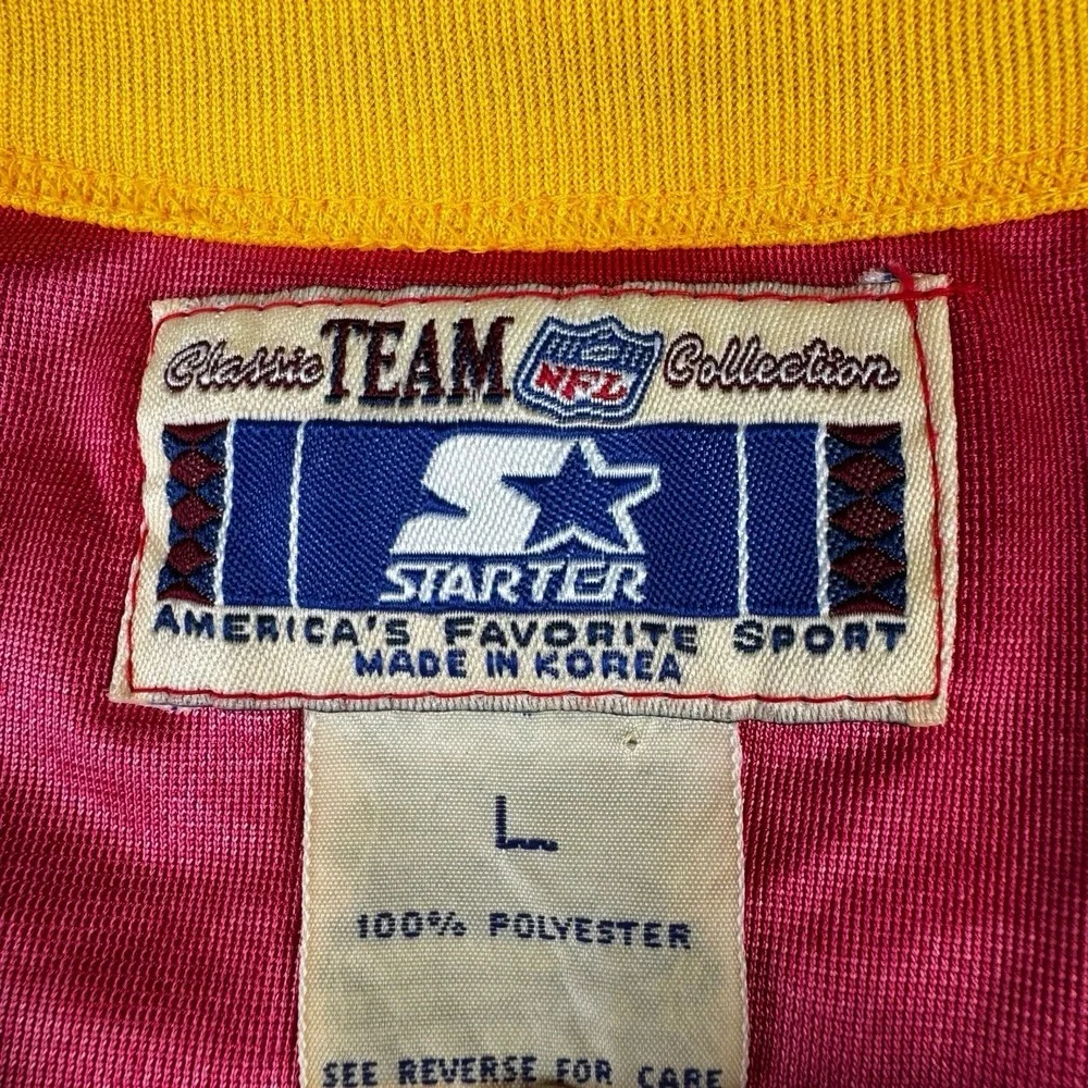 Vintage Starter Kansas City Chiefs AOP Logo‎ Jersey Men's Large 90s - Picture 3 of 5